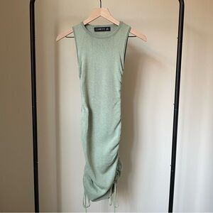 Lioness / Princess Polly Military Minds Mini Ruched Side-Tie Dress in Sage Green